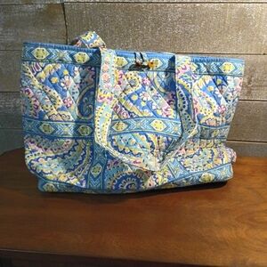 Vera Bradley Blue and Yellow Floral Tote